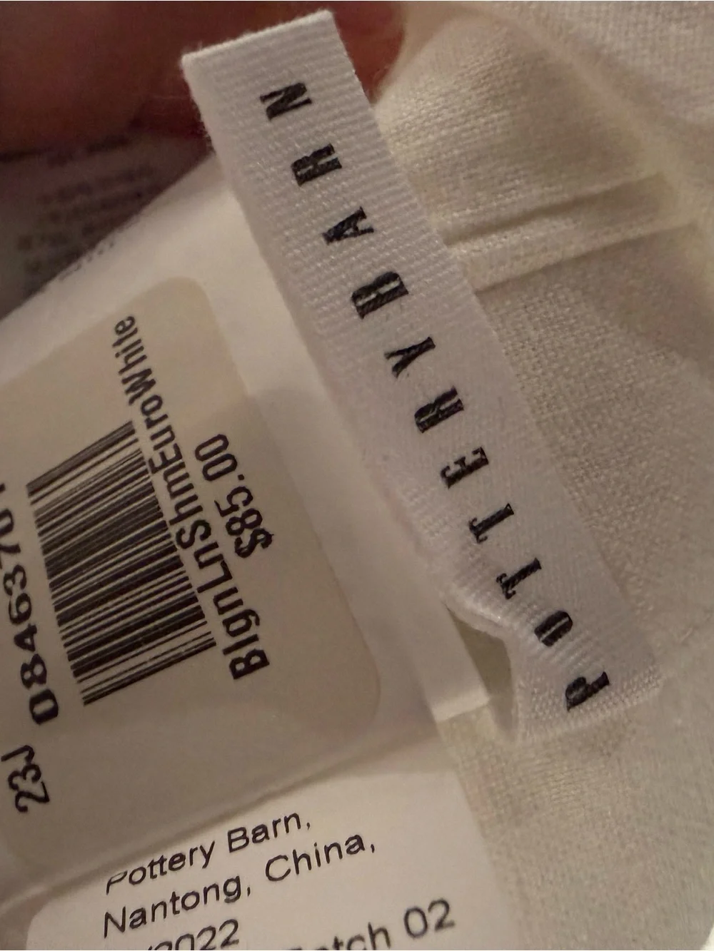 Pottery Barn Belgian Linen Euro Sham